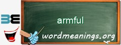 WordMeaning blackboard for armful